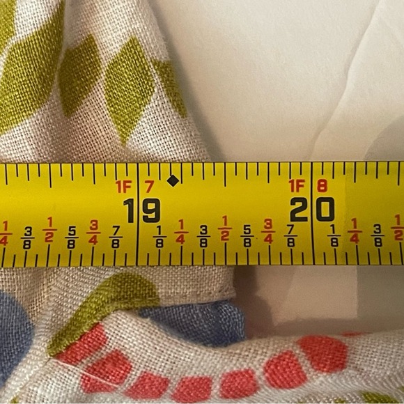 Boden  Orange Lime And Cream Floral 100% Linen CottageCore Dress NWOT - Picture 10 of 12